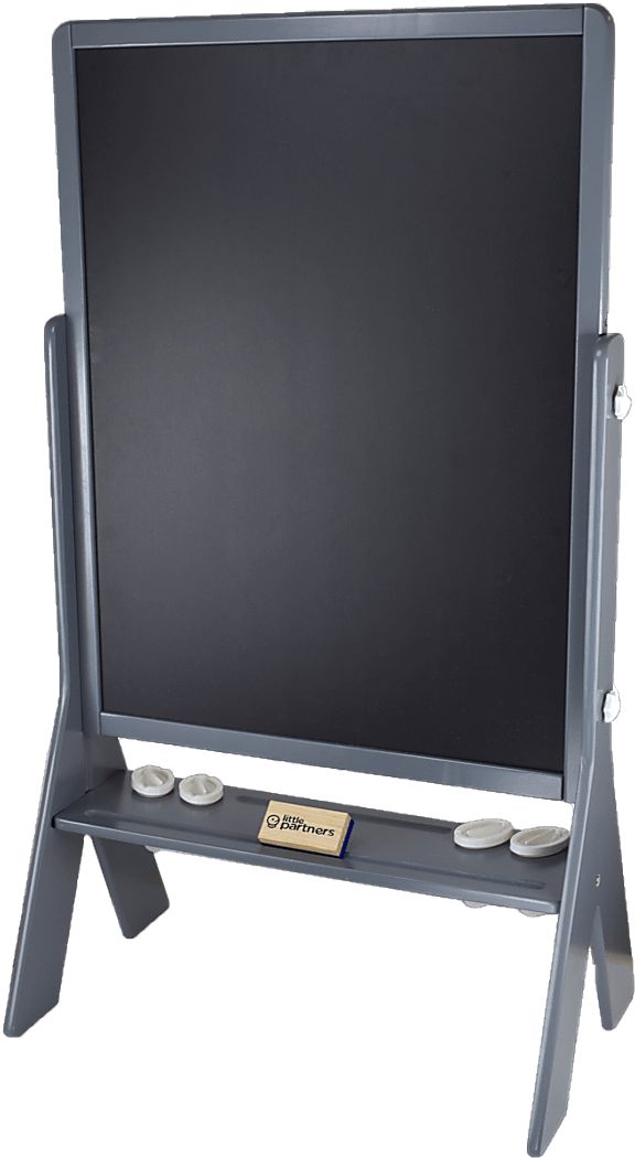 Rooms To Go Little Partners Gray Contempo Two-Sided Art Easel